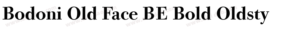 Bodoni Old Face BE Bold Oldstyle Figures字体转换